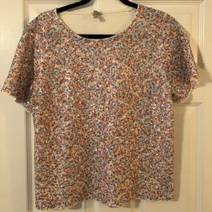 J Crew Sequin Top - Medium